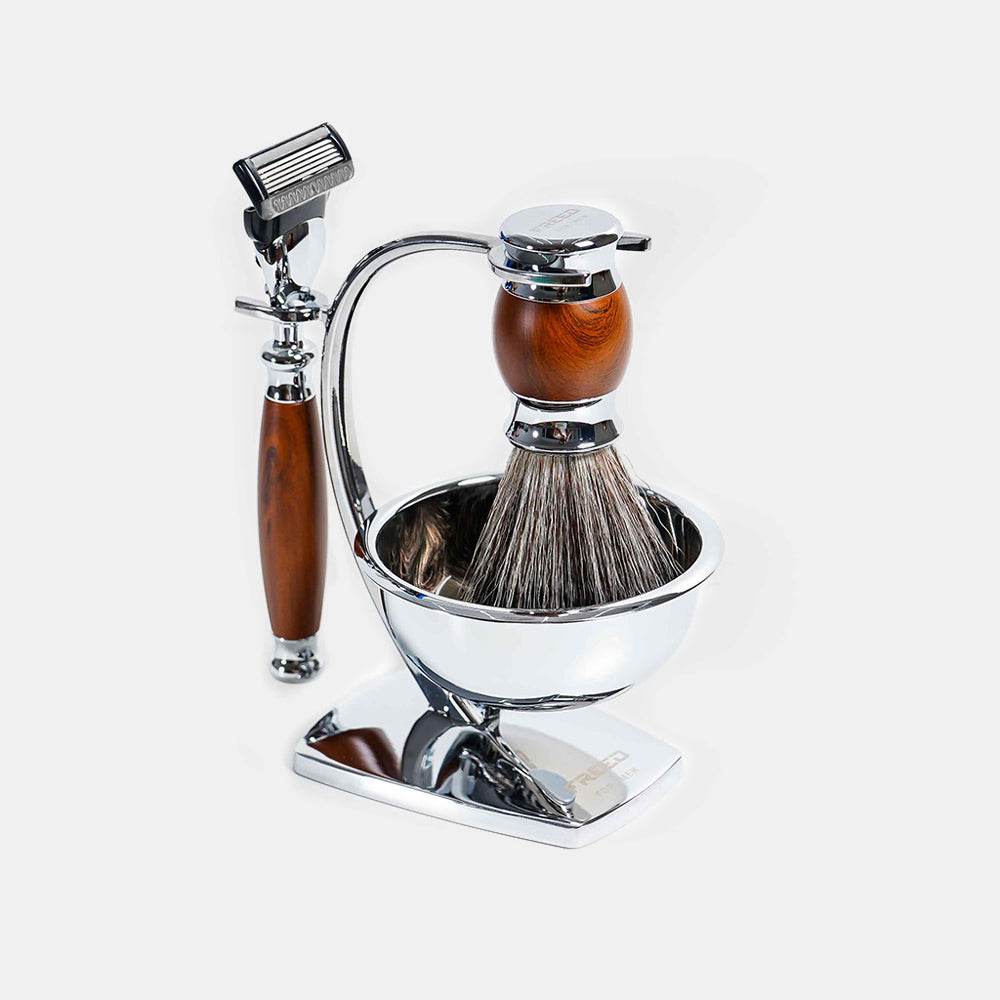 【FREED】五刀式刮鬍刀天行者禮盒五件組 - 仿胡桃木 - FREED