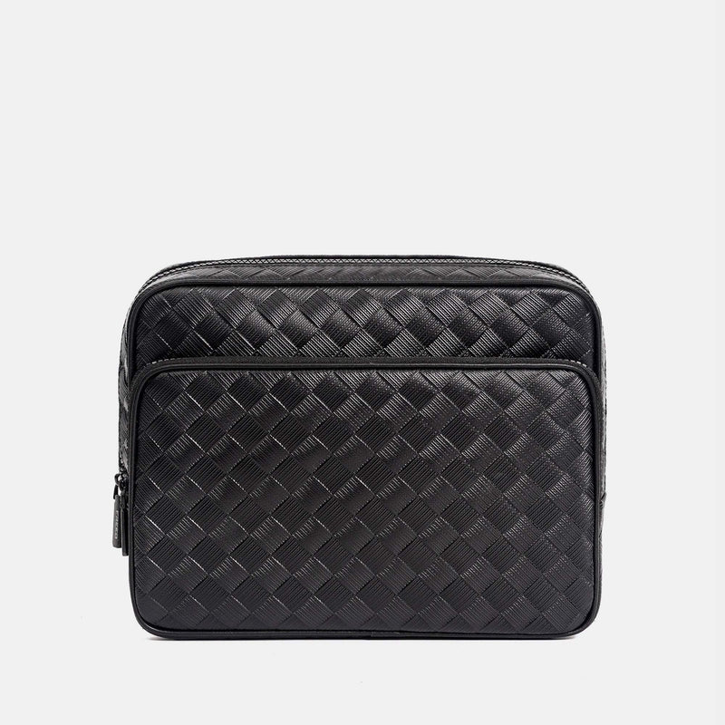 【FREED】編織壓花方格斜肩包 - FREED