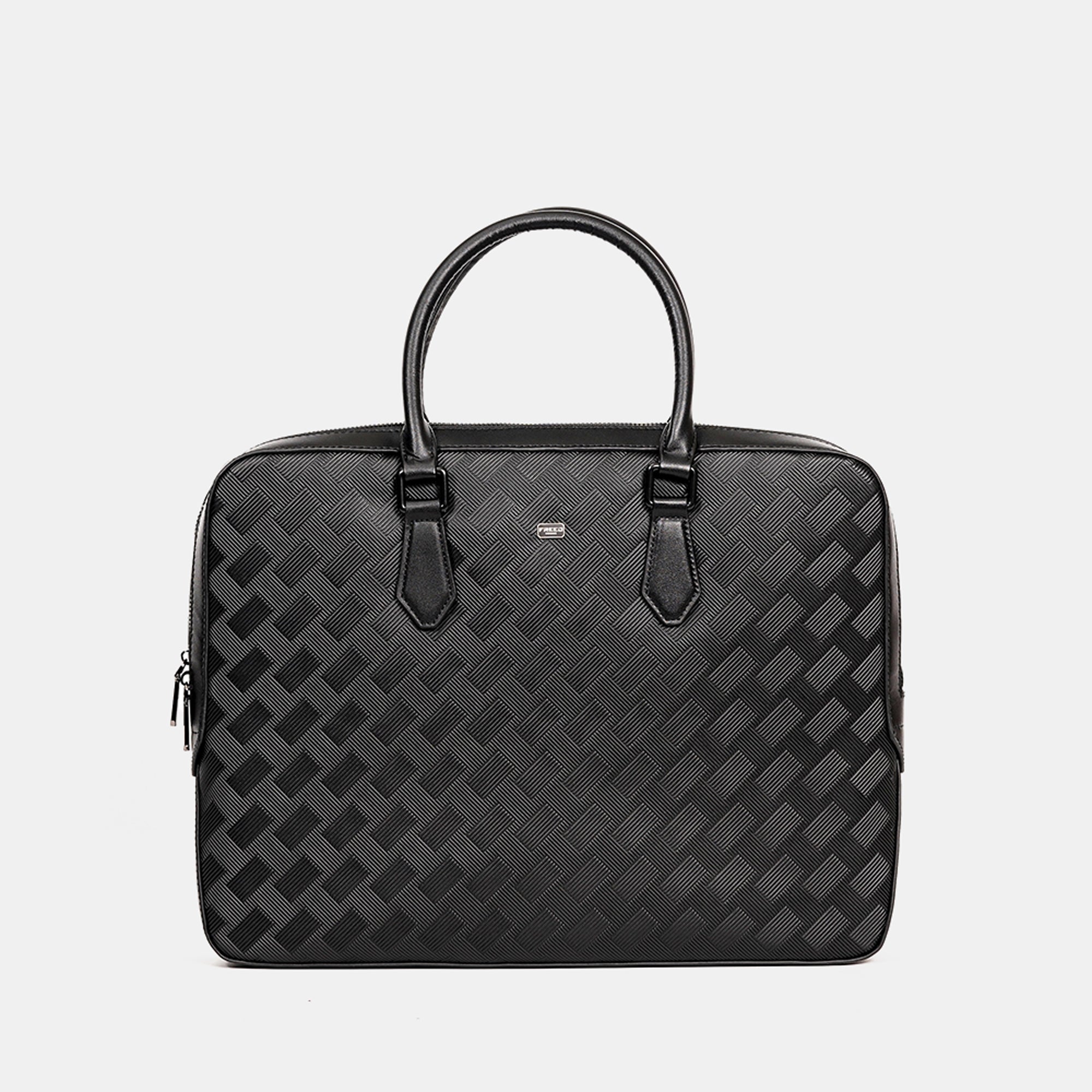 【FREED】編織壓花斜方格公事包