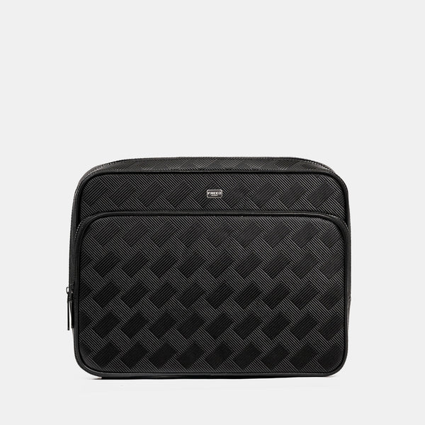 【FREED】編織壓花斜方格斜肩包