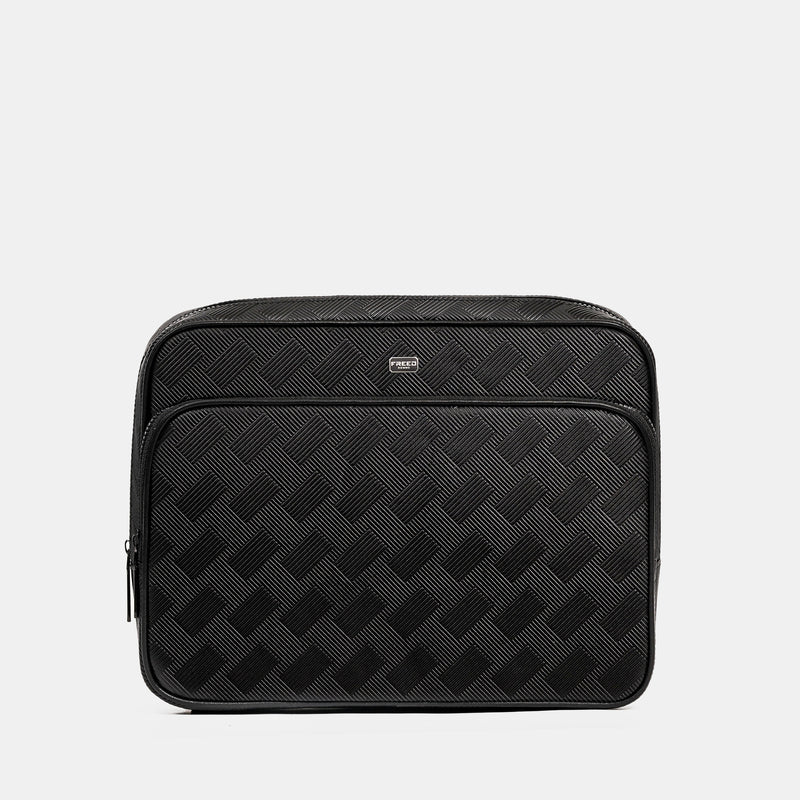 【FREED】編織壓花斜方格斜肩包