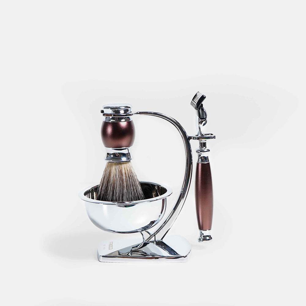 【FREED】五刀式刮鬍刀天行者禮盒五件組 - 馬鞍棕 - FREED