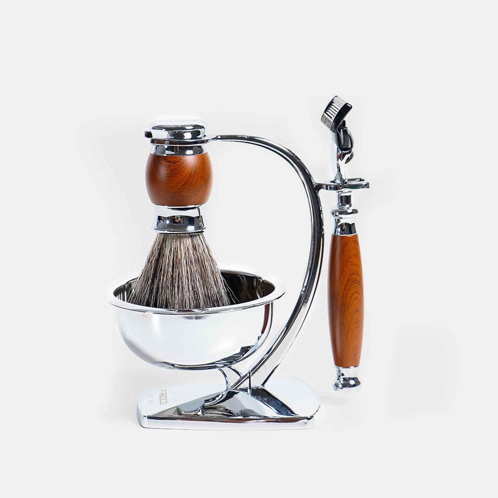 【FREED】五刀式刮鬍刀天行者禮盒五件組 - 仿胡桃木 - FREED