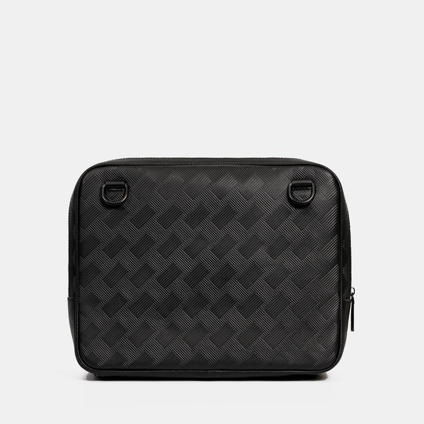 【FREED】編織壓花斜方格斜肩包