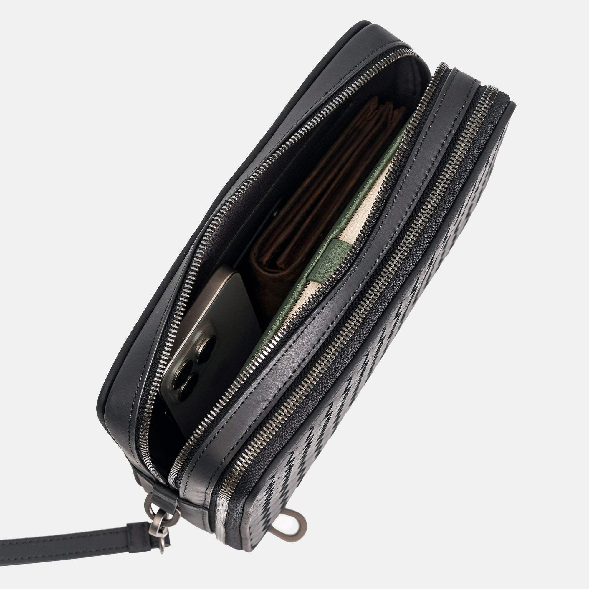 【FREED】手工細編織真皮手拿包 - FREED