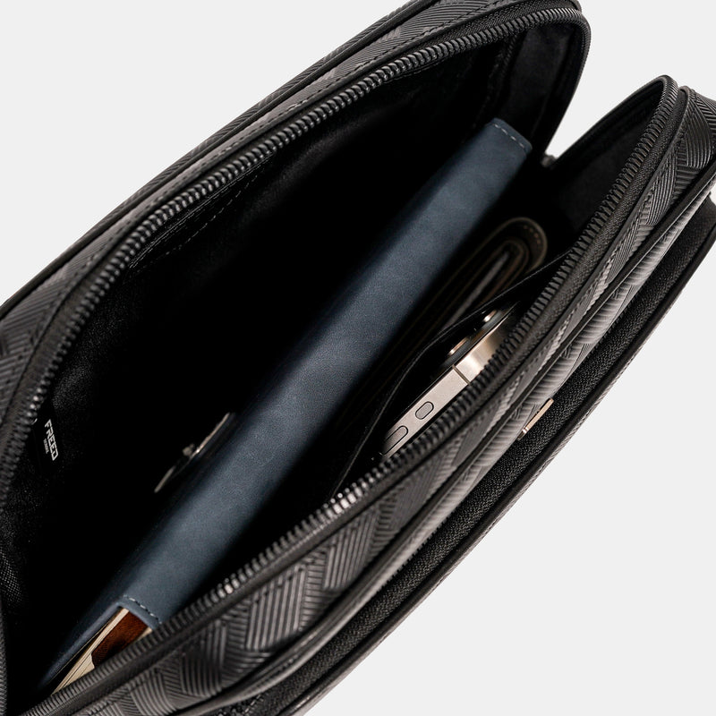 【FREED】編織壓花斜方格斜肩包