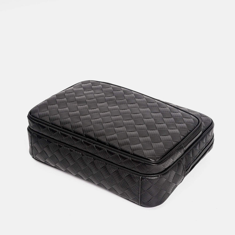 【FREED】編織壓花方格斜肩包 - FREED