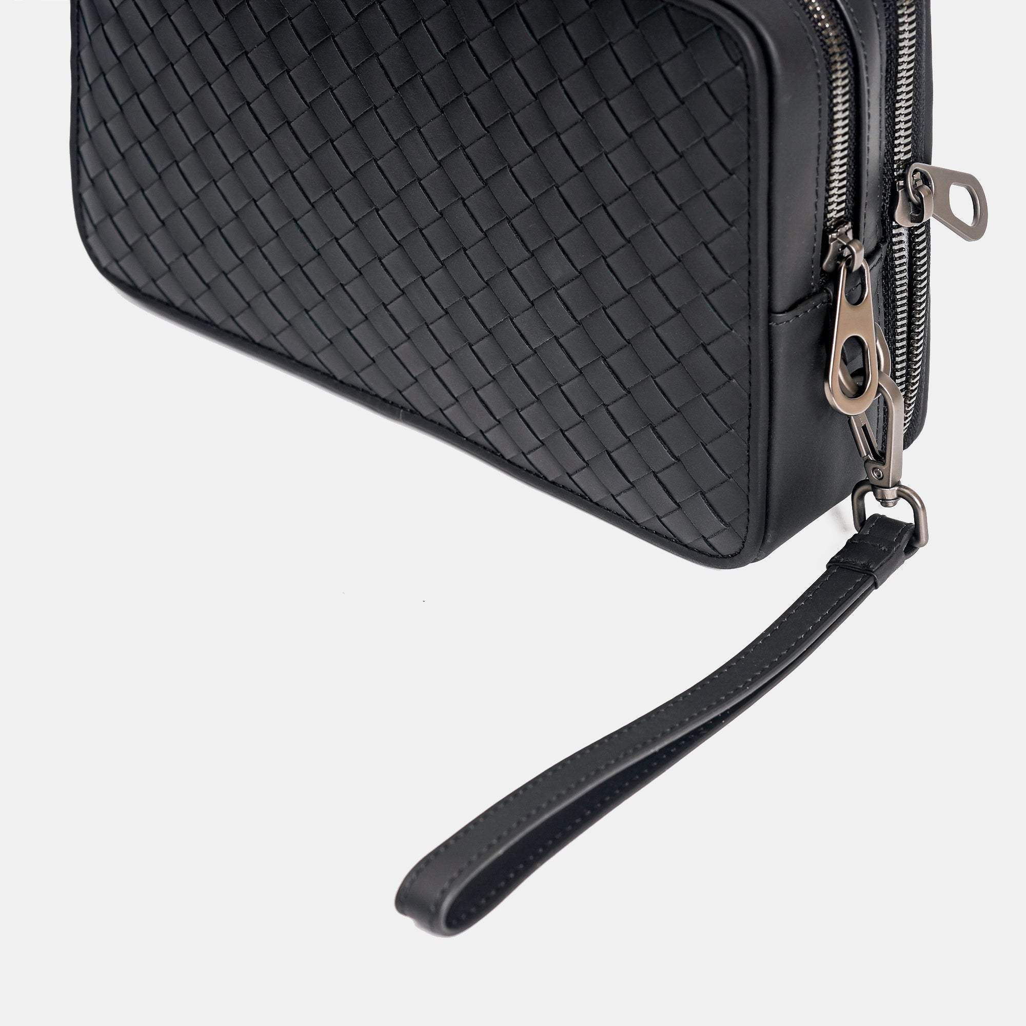 【FREED】手工細編織真皮手拿包 - FREED