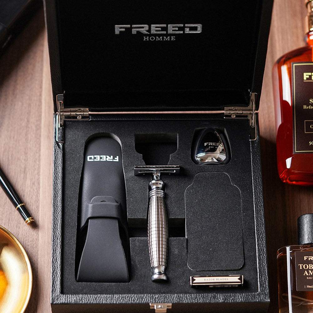 【FREED】尊爵四件組雙刃刮鬍刀禮盒 - 手雷款 - FREED