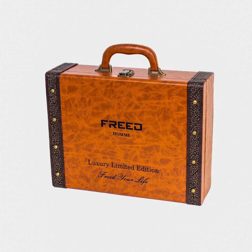 【兩週年紀念款】 豪華典藏版刮鬍刀禮盒 - 仿古銅蝕刻雕花 - FREED