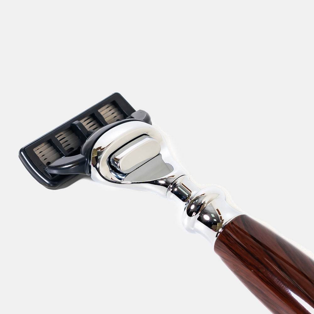 【FREED】五刀式刮鬍刀天行者禮盒五件組 - 仿紫紅壇木 - FREED