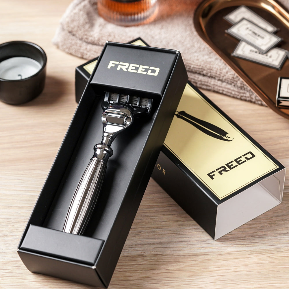 【蝕刻系列】五刀式刮鬍刀 - 手雷款