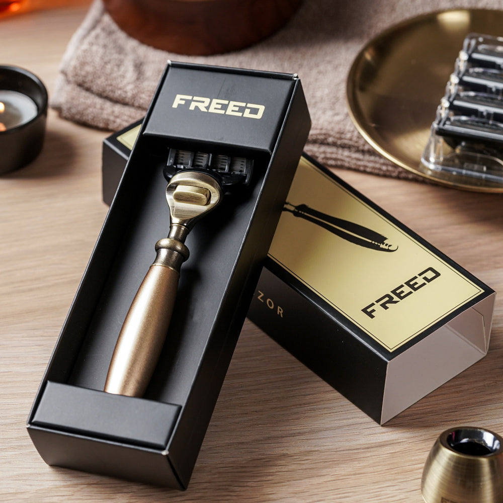 【古銅系列】五刀式刮鬍刀 - 阿波羅