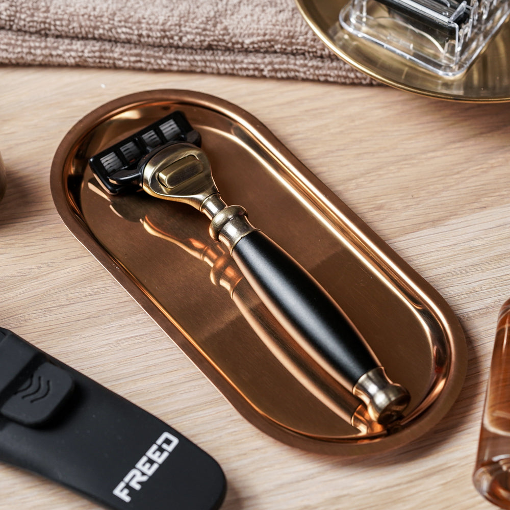 【古銅系列】五刀式刮鬍刀 - 極致黑