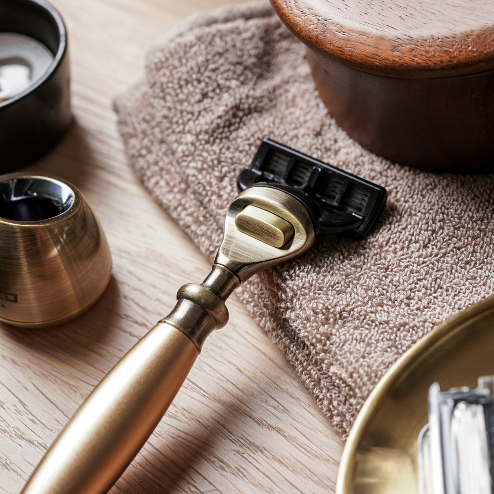 【古銅系列】五刀式刮鬍刀 - 阿波羅