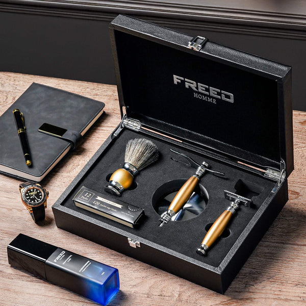 【一周年紀念款】豪華四件雙刃刮鬍刀禮盒 - 阿波羅 - FREED