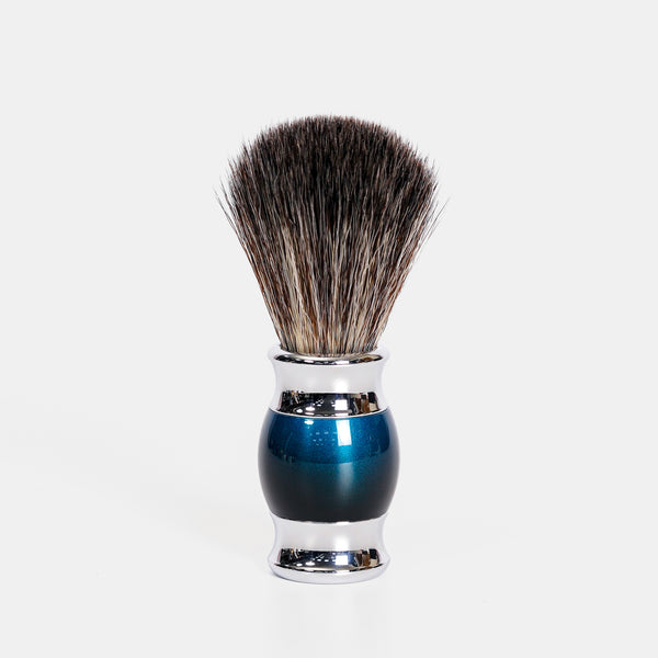 閃亮藍色漸層漆料,獾毛刷,正面特寫,FREED 客製化刻字。