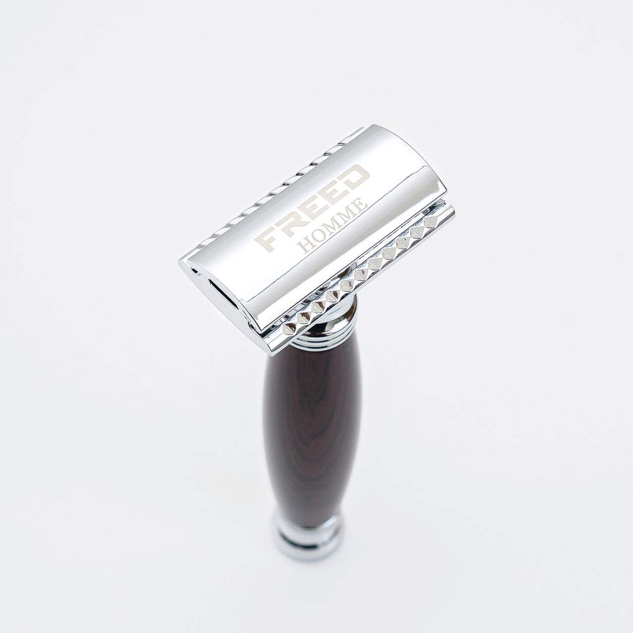【FREED】封閉式復古雙刃安全刮鬍刀- 仿紫紅檀木 (附刀片10片) - FREED