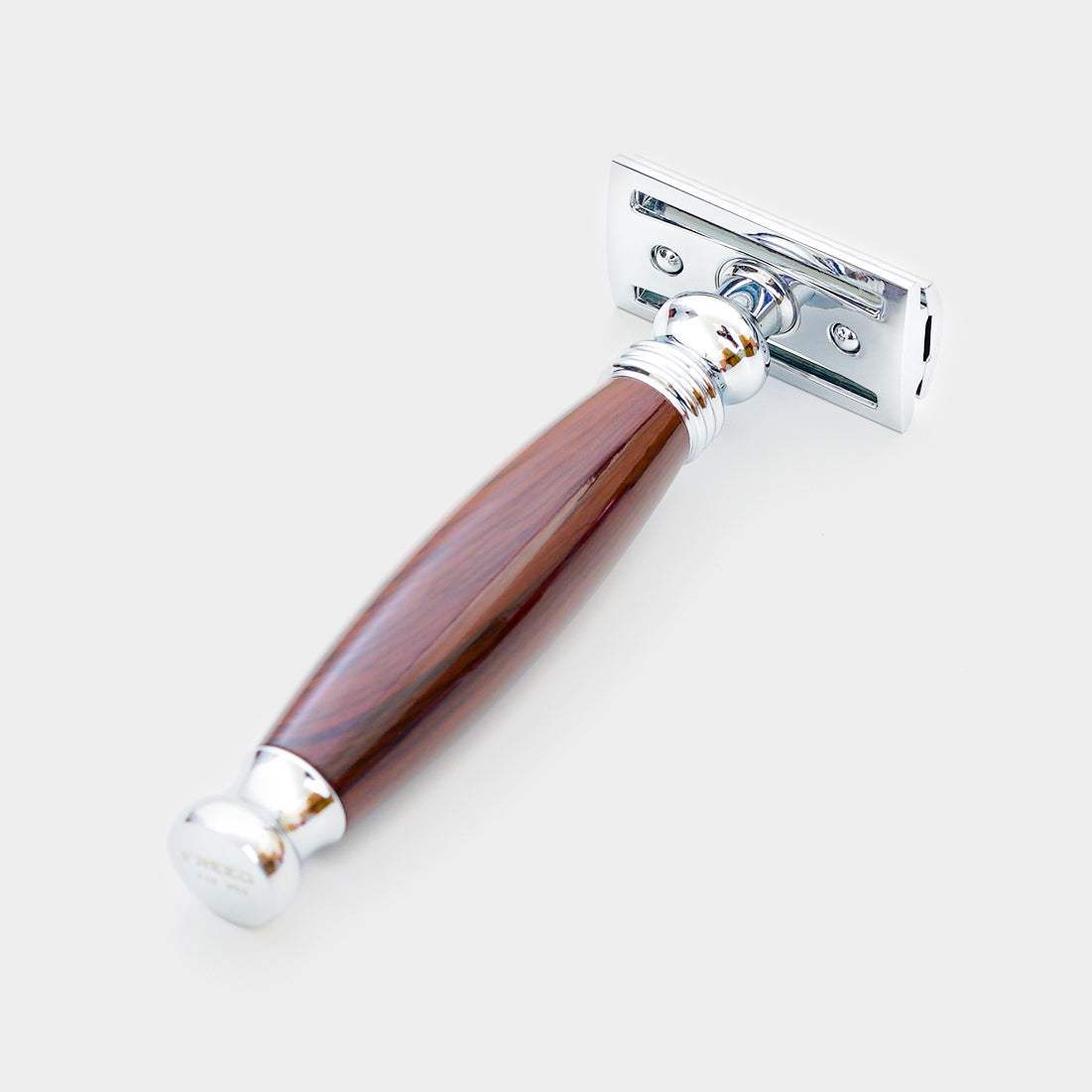 【FREED】封閉式復古雙刃安全刮鬍刀- 仿紫紅檀木 (附刀片10片) - FREED