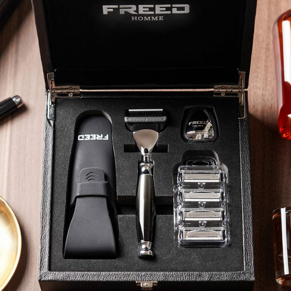 【一周年紀念款】尊爵四件組刮鬍刀禮盒 - 哈德斯 - FREED