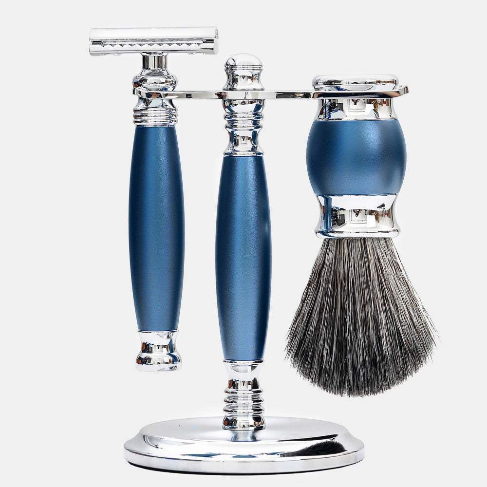 【FREED】豪華四件雙刃刮鬍刀禮盒- 時尚藍 - FREED