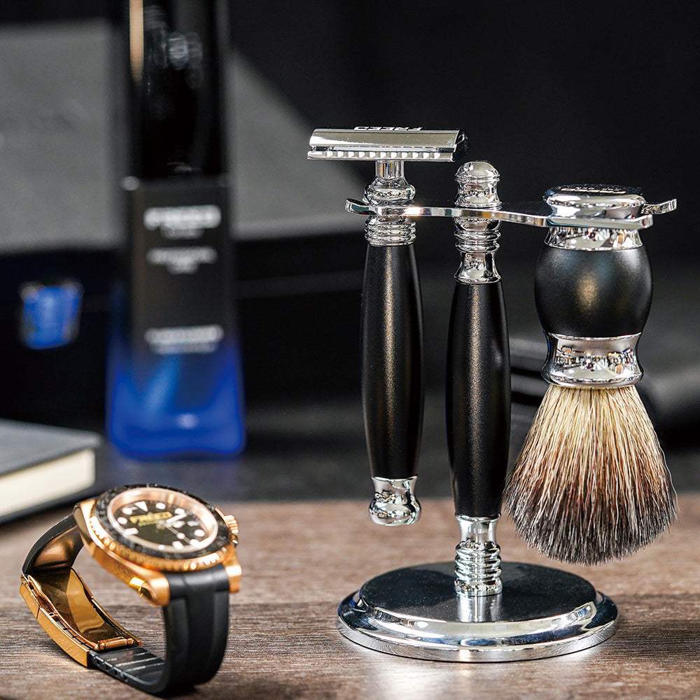 【FREED】豪華四件雙刃刮鬍刀禮盒- 極致黑 - FREED