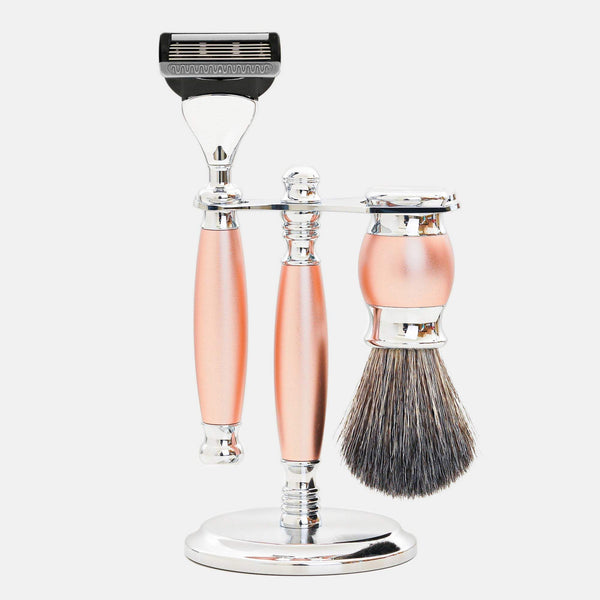 【兩週年特仕款】五刀式刮鬍刀豪華禮盒四件組 - 玫瑰金 - FREED