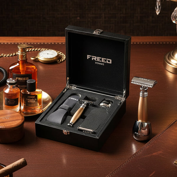 【FREED】尊爵四件組雙刃刮鬍刀禮盒 - 阿波羅 細節展示