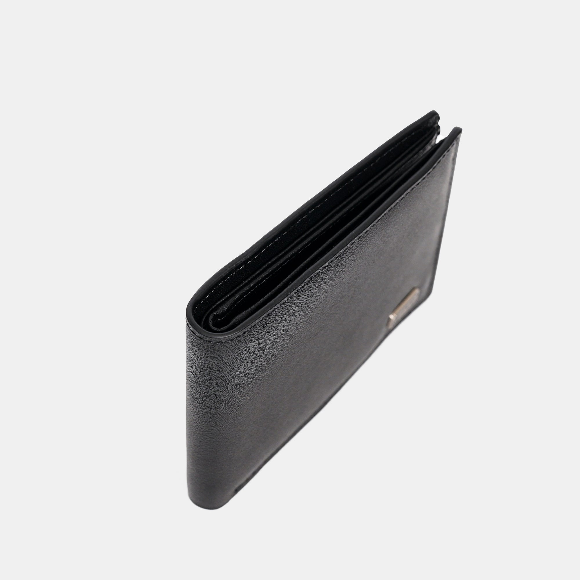 【FREED】紳士極潤頭層納帕(Nappa)真皮短夾 - 黑色