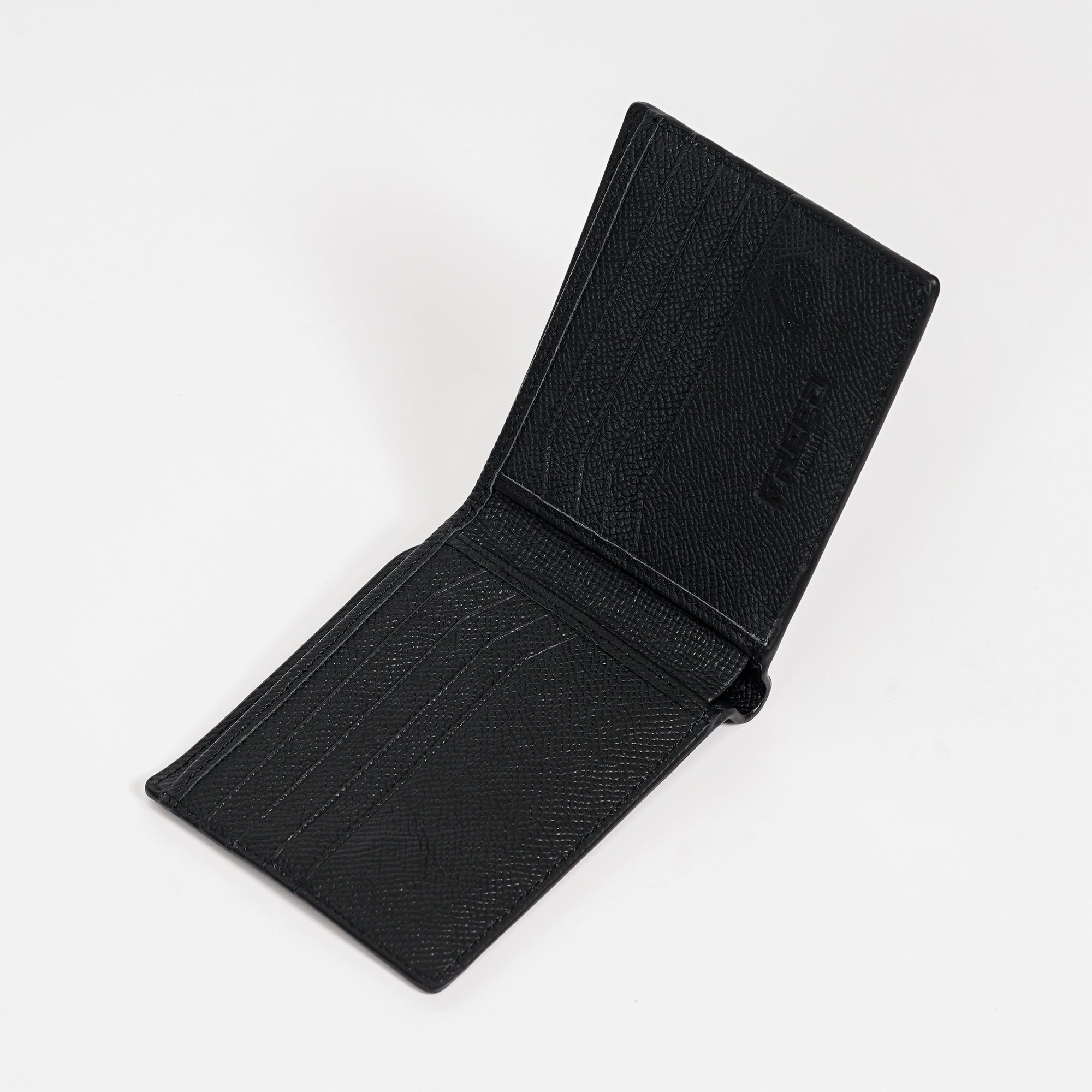 【FREED】經典 Epsom 粒面真皮短夾 - 黑色