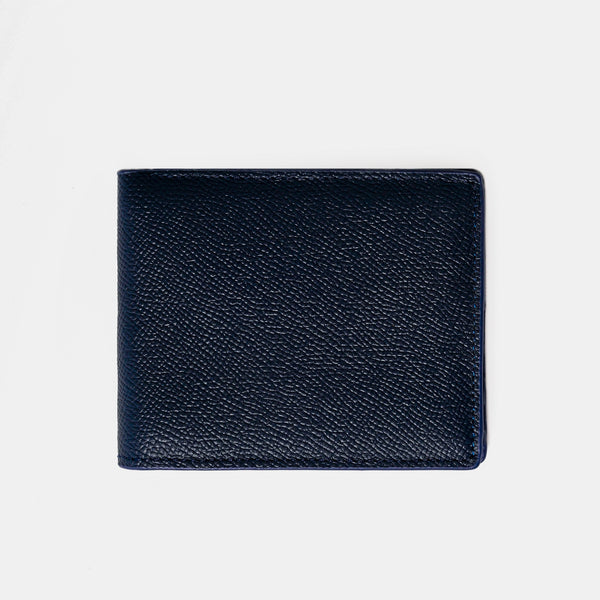 【FREED】經典 Epsom 粒面真皮短夾 - 海軍藍 - 細節特寫 | FREED