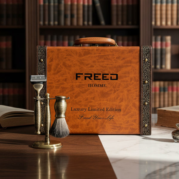 【兩週年紀念款】 豪華典藏版刮鬍刀禮盒 - 仿古銅蝕刻雕花