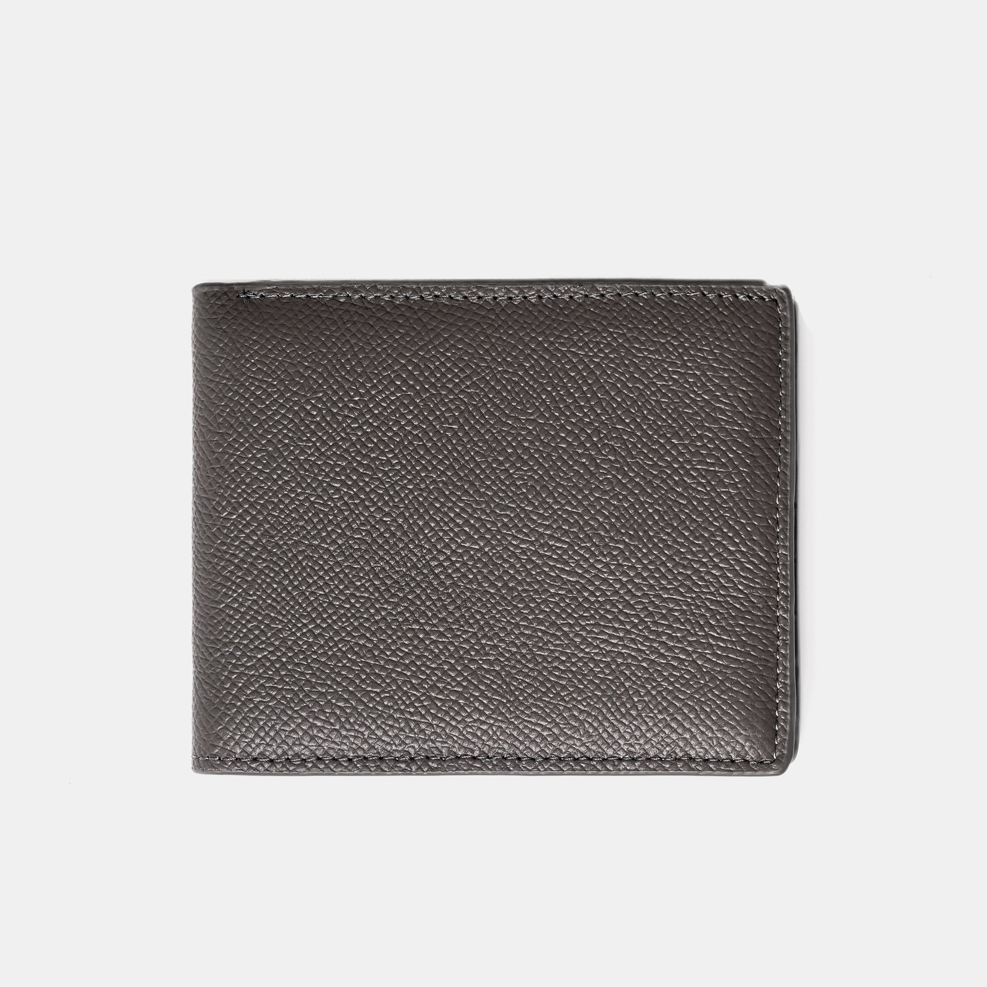 【FREED】經典 Epsom 粒面真皮短夾 - 鉑金灰