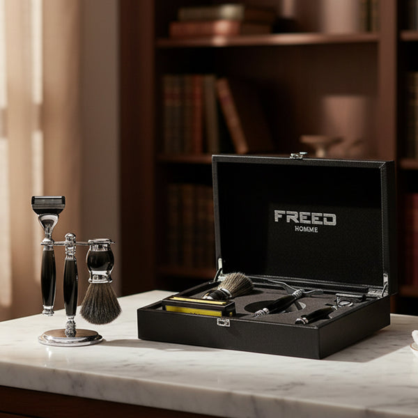 【一周年紀念款】五刀式刮鬍刀豪華禮盒四件組 -哈德斯