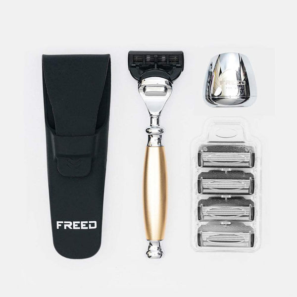 【一周年紀念款】尊爵四件組刮鬍刀禮盒 - 阿波羅 - FREED