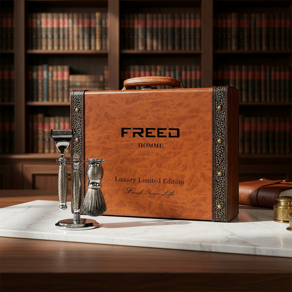 【兩週年紀念款】 豪華典藏版刮鬍刀禮盒 - 蝕刻雕花鍍鎳版