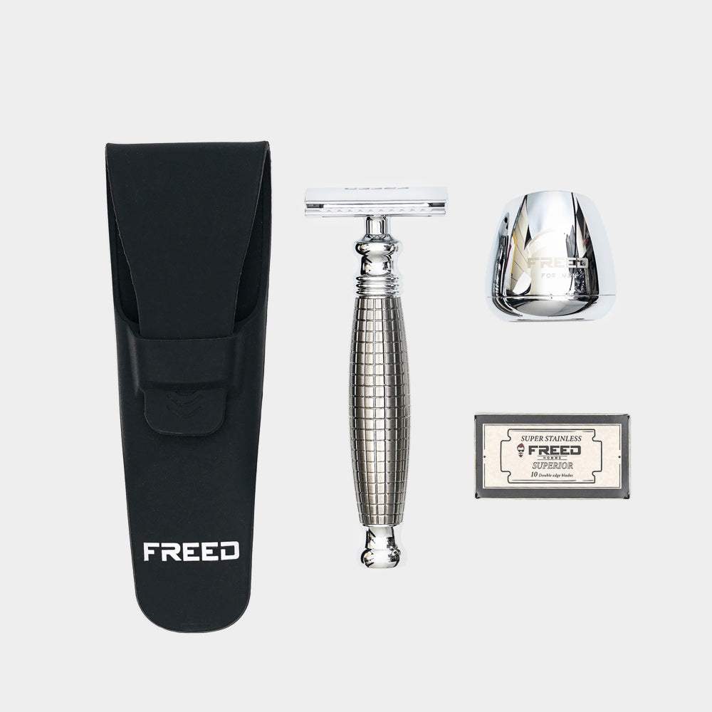 【FREED】尊爵四件組雙刃刮鬍刀禮盒 - 手雷款 - FREED
