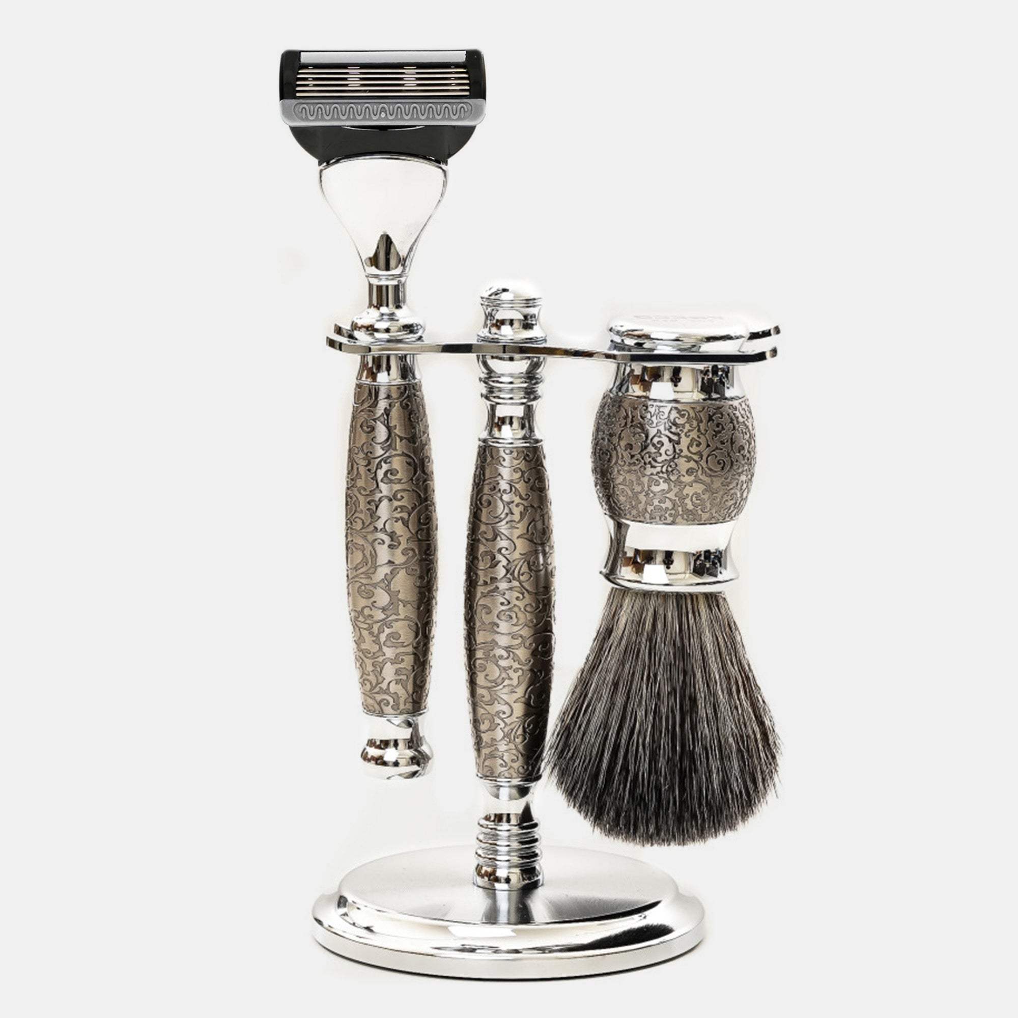 【兩週年紀念款】 豪華典藏版刮鬍刀禮盒 - 蝕刻雕花鍍鎳版 - FREED