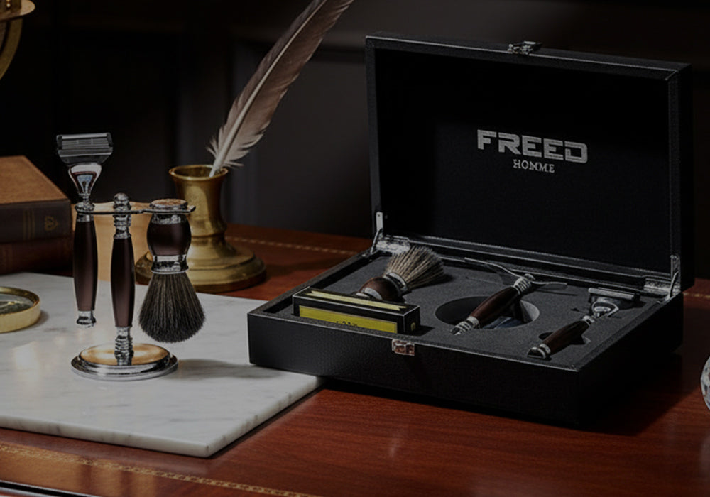 五刀式刮鬍刀豪華禮盒 | 奢華刮鬍體驗，呵護每一寸肌膚 - FREED