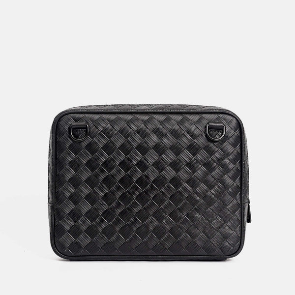 【FREED】編織壓花方格斜肩包 - FREED