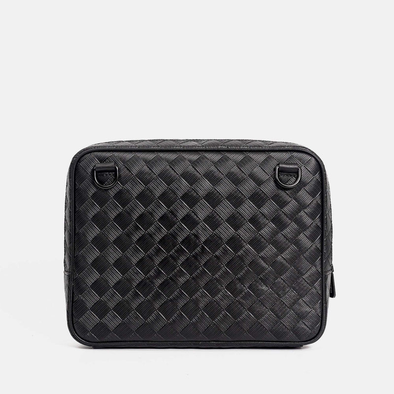 【FREED】編織壓花方格斜肩包 - FREED