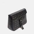 【FREED】編織壓花方格扣斜肩包 - FREED