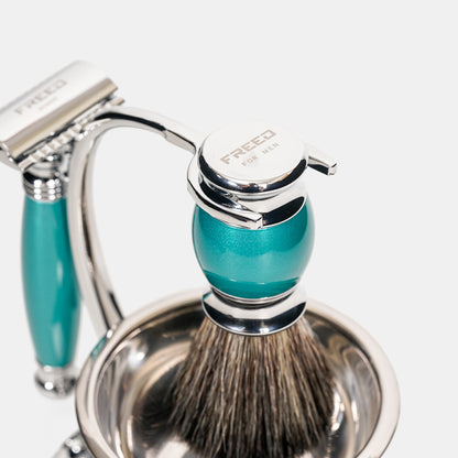 【FREED】雙刃式刮鬍刀天行者禮盒五件組 - 湖水綠