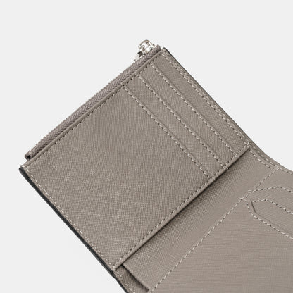 Saffiano皮革，鉑金灰，內裡細節，FREED 客製化刻字