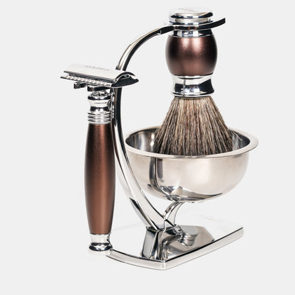 【FREED】雙刃式刮鬍刀天行者禮盒五件組 - 馬鞍棕