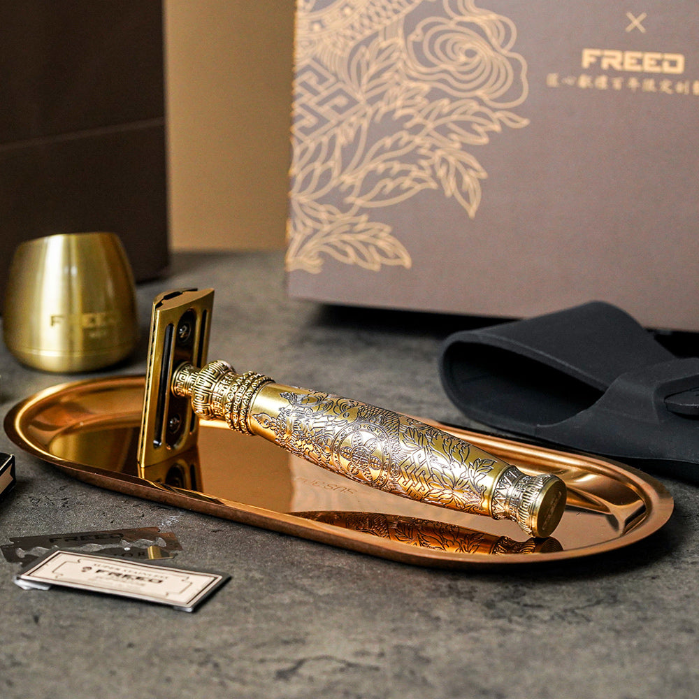 【FREED X 國立故宮博物院】  一百周年限定紀念款 - 雙刃式四件組刮鬍刀禮盒
