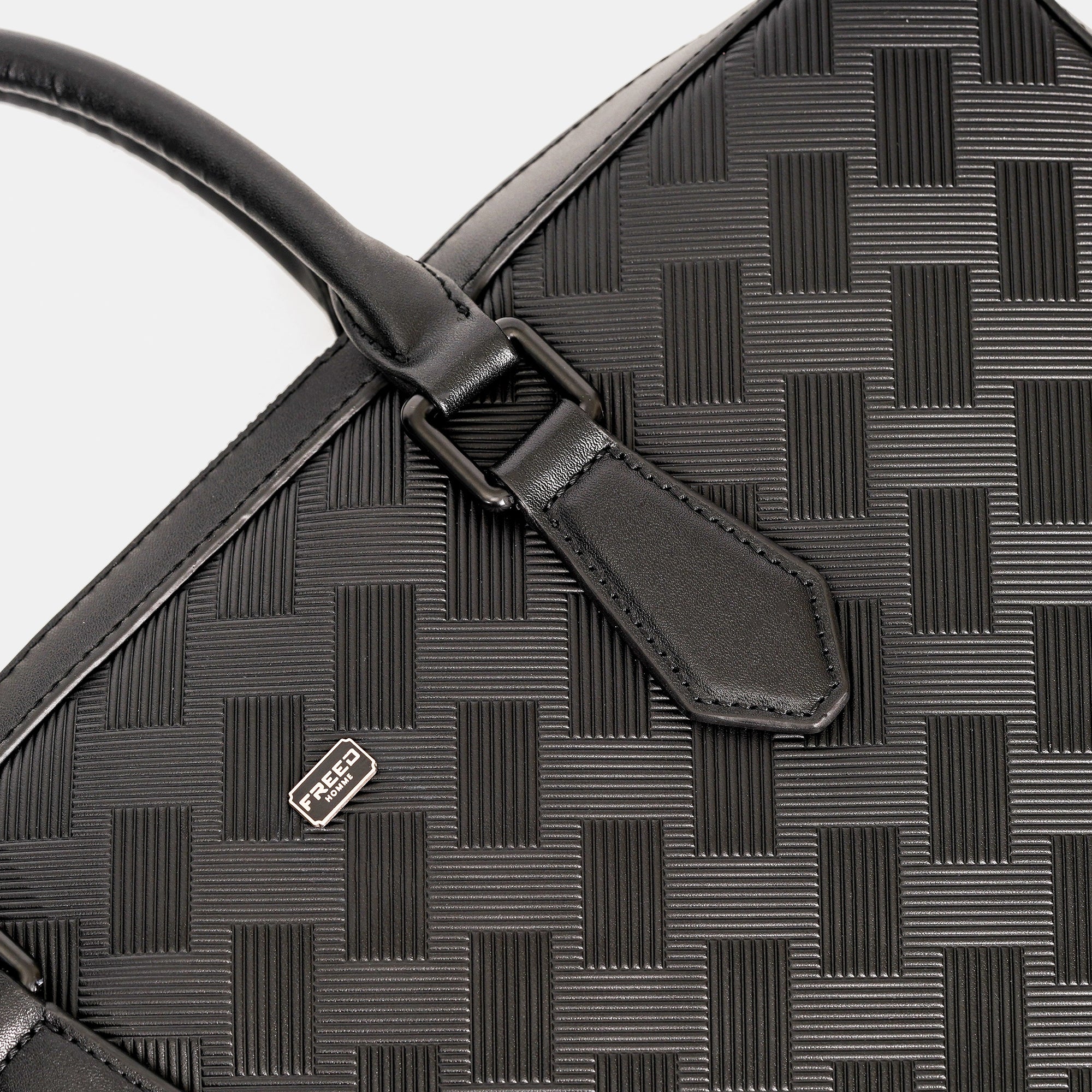 【FREED】編織壓花斜方格公事包