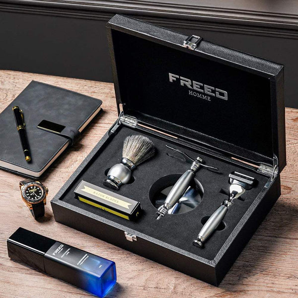 【一周年紀念款】五刀式刮鬍刀豪華禮盒四件組 - 阿提米絲 - FREED