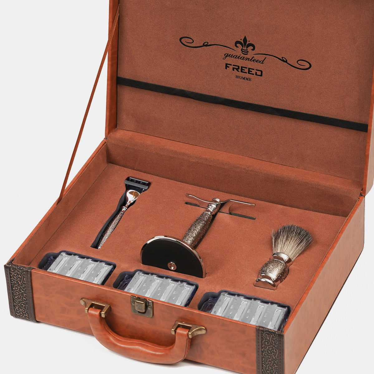 【兩週年紀念款】 豪華典藏版刮鬍刀禮盒 - 蝕刻雕花鍍鎳版