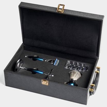 一週年限量紀念款 - 銀河藍_豪華典藏版四件組刮鬍刀禮盒 - FREED